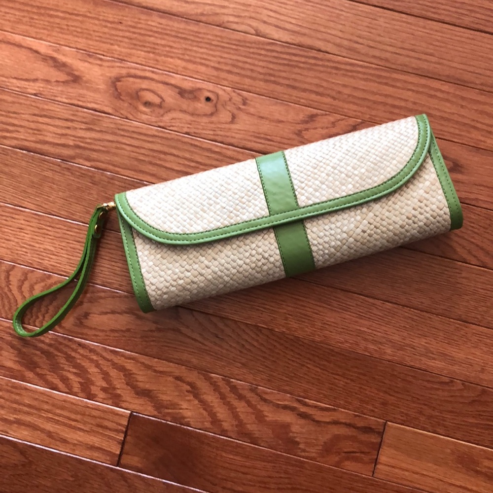 Putu by J. MacKear straw wristlet/clutch NWOT